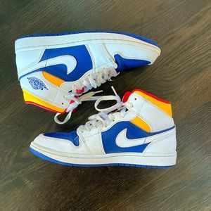 Nike Jordan 1 Laser Orange Royal Blue. Fully authentic and lightly worn :)